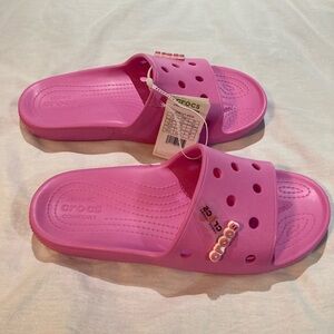 Pink Crocs, Iconic Comfort Sandals, size 14, NWT!
